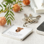 Airedale, Welsh, Lakeland Terrier Keepslag Sleutelhanger (Zijkant)