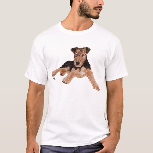 Airedale/Welsh Terrier Puppy T-shirt (Voorkant)