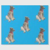 Airedale Wrapping Paper Blue Cadeaupapier (Vlak)