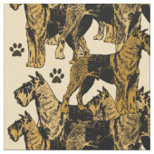 Airedales Patterned fabric Stof (Close Up)