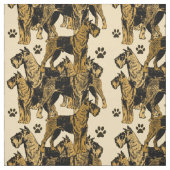 Airedales Tissu à motifs (Échantillon)