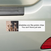 Airedales zijn als aardappelch... bumpersticker (Op auto)