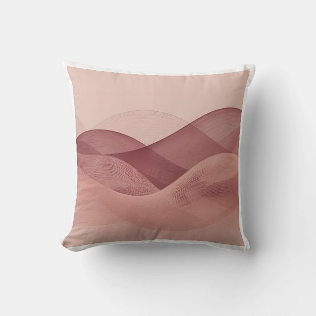 Airflow Trace Line Kinetic Minimalist Pattern Kussen (Voorkant)