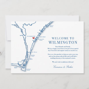 Airlie Gardens Bruiloft Welkom in Wilmington Bedankkaart