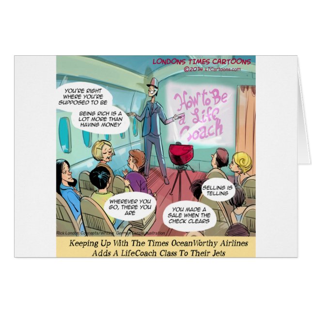 Airline LifeCoach Class Funny (Voorkant Horizontaal)