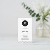 Airline Pilot - Clean Black White Visitekaartje (Staand voorkant)