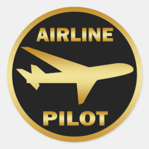 AIRLINE PILOT RONDE STICKER