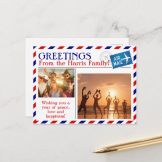 Airmail - Aangepast Briefkaart voor foto's bij int