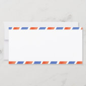 Airmail Beach Wedding Enregistrer la date Carte ph (Dos)