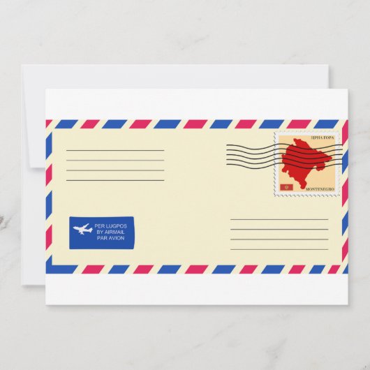 Airmail Envelope-uitnodigingen Kaart (Voorkant)