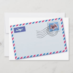 Airmail Envelope-uitnodigingen Kaart