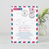 Airmail Heart Verenigd Koninkrijk en Californië Ve Kaart (Staand voorkant)