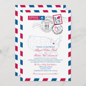 Airmail Ohio Wedding Kaart (Voorkant / Achterkant)