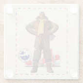 Airmail Pilot Glazen Onderzetter (Achterkant)