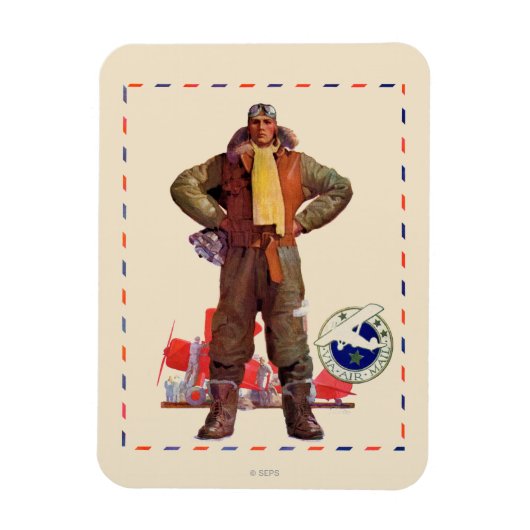Airmail Pilot Magneet (Verticaal)