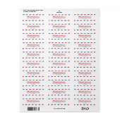 Airmail Return Address Labels (Full Sheet)