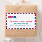 Airmail RETURN ADRES-mailadres Etiket (Insitu)