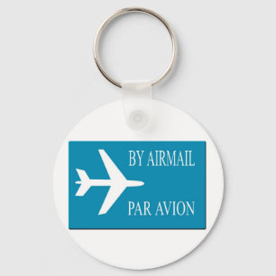 Airmail sticker, effect sleutelhanger