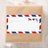 Airmail Sticker Labels - Reis, Liefde, Celebrate! (Insitu)