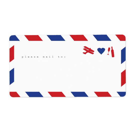 Airmail Sticker Labels - Reis, Liefde, Celebrate! (Voorkant)