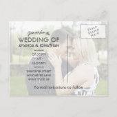  Airmail Wedding sparen de Datum met foto Aankondigingskaart (Achterkant)