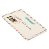 Airmail Wedding sparen de Datum met foto Magneet (Rechterzijde)