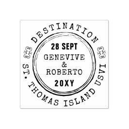 Airmailstijl bestemmingweddenschap  paspoort 	rubberstempel