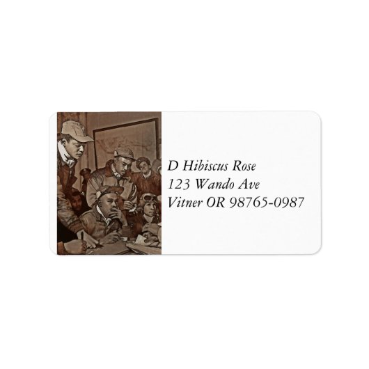 Airmen ontvangen hun orders etiket (Voorkant)