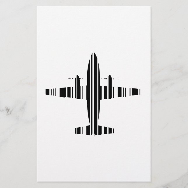AIRPLANE BAR CODE Jetstream Barcode Patroonontwerp (Voorkant)