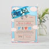 Airplane Birthday Invitation for Pilot Vais (Debout devant)