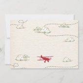 Airplane Birthday Photo Invitation Vintage Plane (Dos)
