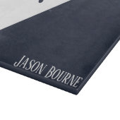 Airplane Blue and White Aviation Personalized  Snijplank (Hoek)