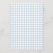 Airplane Blue Gingham Baby Shower Invitation (Dos)