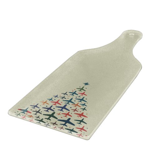 Airplane Christmas Tree Retro Pilot Flying Flight  Snijplank (Hoek)