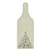 Airplane Christmas Tree Retro Pilot Flying Flight  Snijplank (Voorkant)