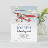 Airplane Classic  verjaardagsfeestje Kaart (Staand voorkant)