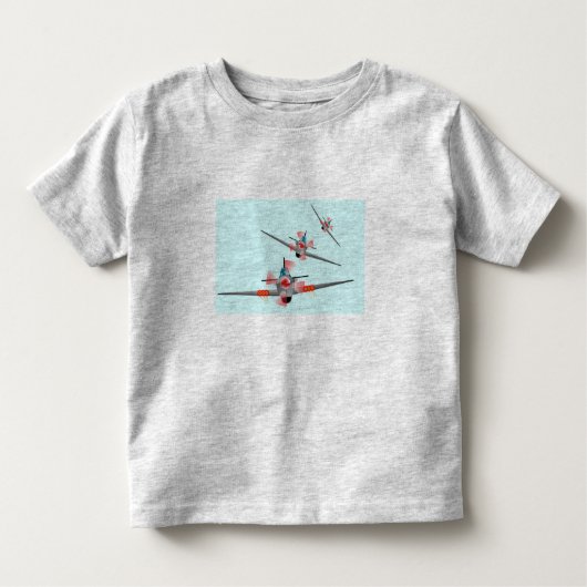 "Airplane dogfight" kindershirt. Kinder Shirts (Voorkant)