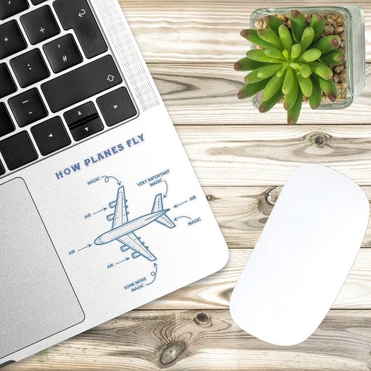 Airplane Funny How Planes Fly Pilot or Flight Crew Sticker