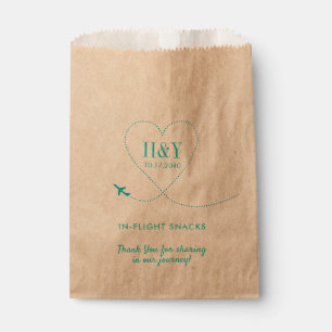 Airplane Heart Travel Theme Treat Snack Goody Bedankzakje