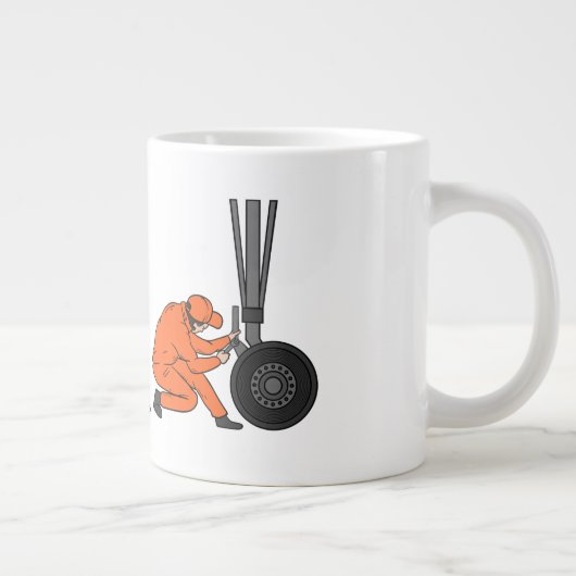 Airplane Mechanic Evolution Engineer Extra Grote Beker (Rechts)