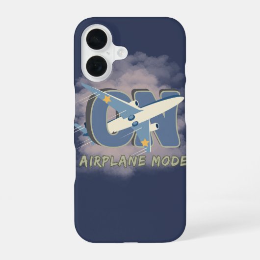 Airplane Mode ON – Funny Travel iPhone 16 Hoesje (Achterkant)
