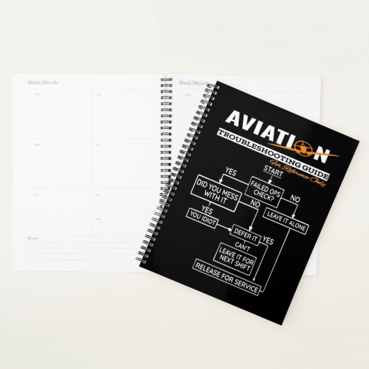 Airplane Pilot Funny Pilot Troubleshooter Planner (Display)