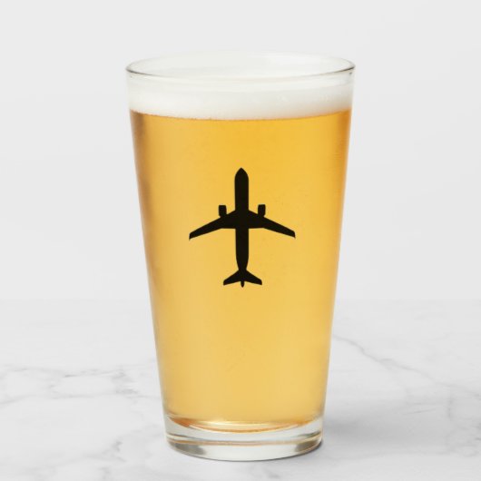 Airplane Pint Glass Glas (Voorkant gevuld)