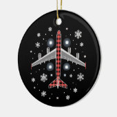 Airplane Plaid Christmas Pilot Keramisch Ornament (Links)
