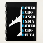Airplane Retired Nato Phonetic Alphabet Aviation Planner (Voorkant)