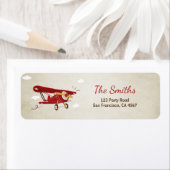 Airplane Return Address Label Planed Adventure (Insitu)
