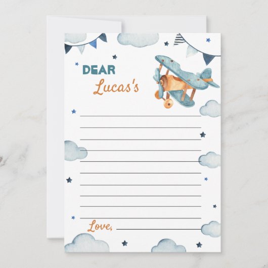 Airplane Time Capsule Note Kaart (Voorkant)