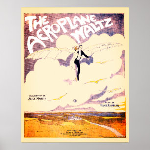 Airplane Waltz Sheet Music Hoesje Poster