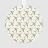 Airplane world map custom name ornament (achterkant)