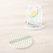 Airplane world map custom name zandsteen onderzetter (Zijkant)